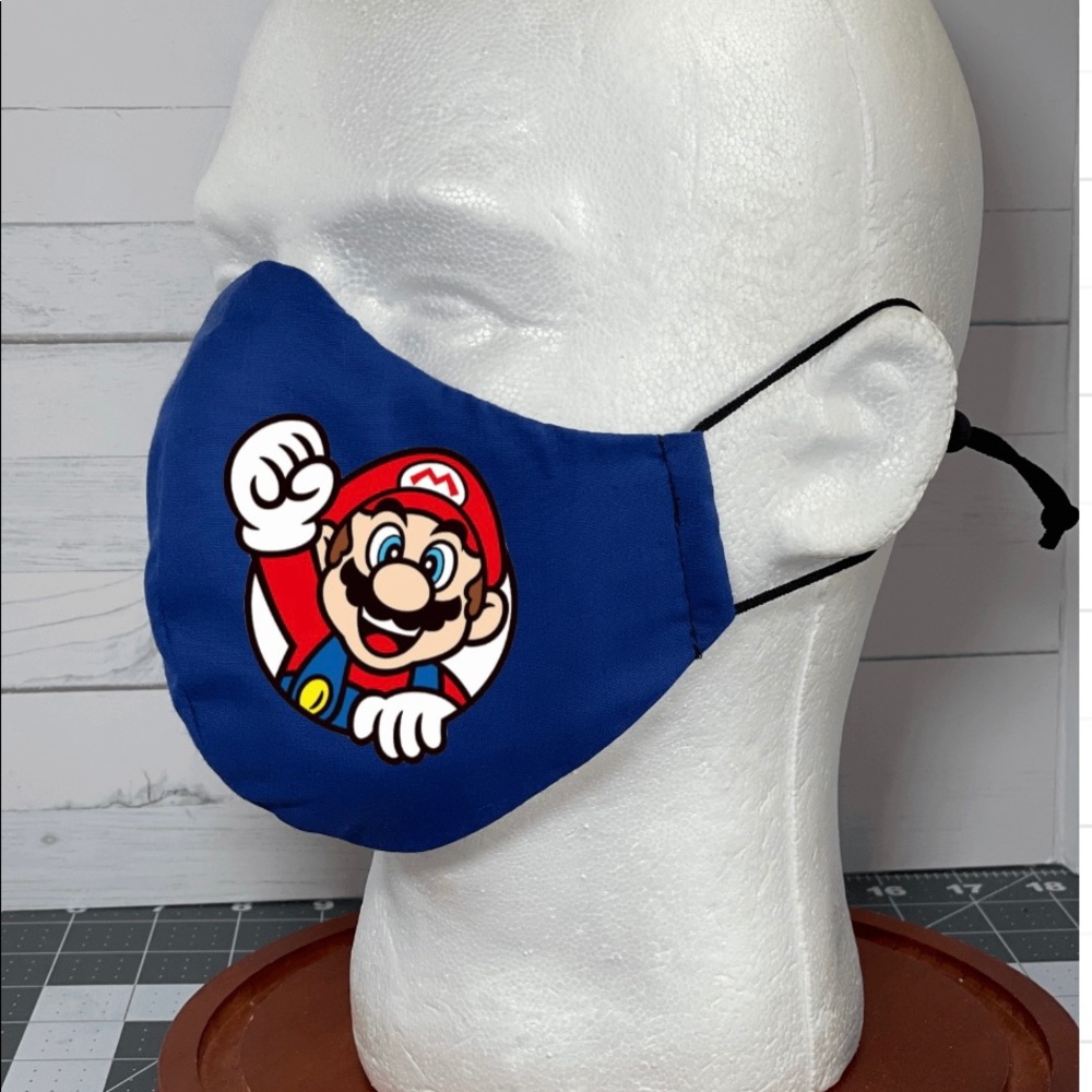 Super mario bros unisex face mask gamer